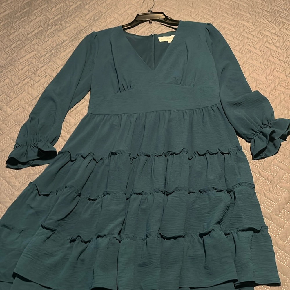 Teal blue dress